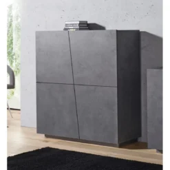 Credenza da Ingresso Ardesia Madia 120 cm Laccato Mobile con 4 Ante