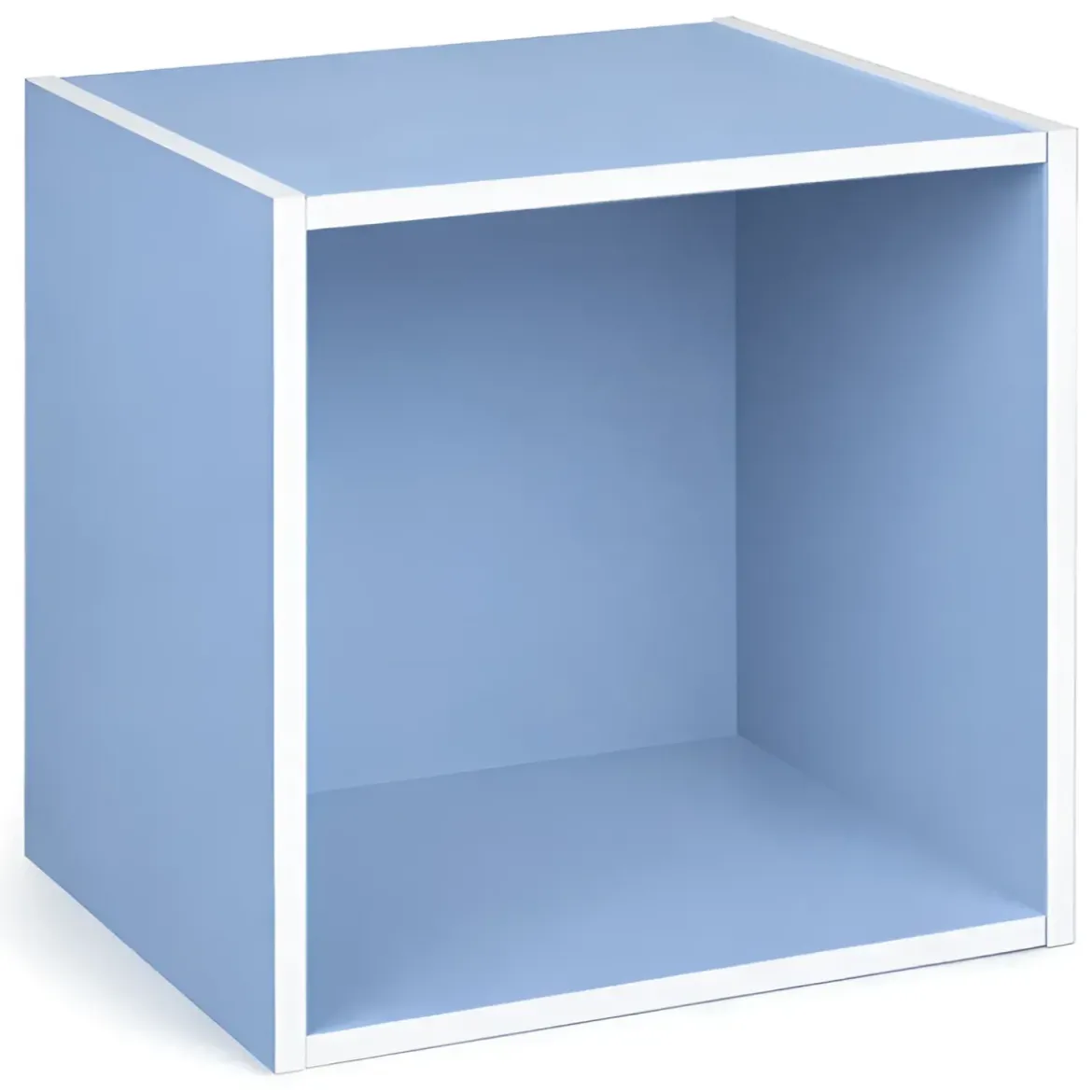 Cubo Contenitore Libreria 35x29x35 cm Legno MDF Azzurro Modulare