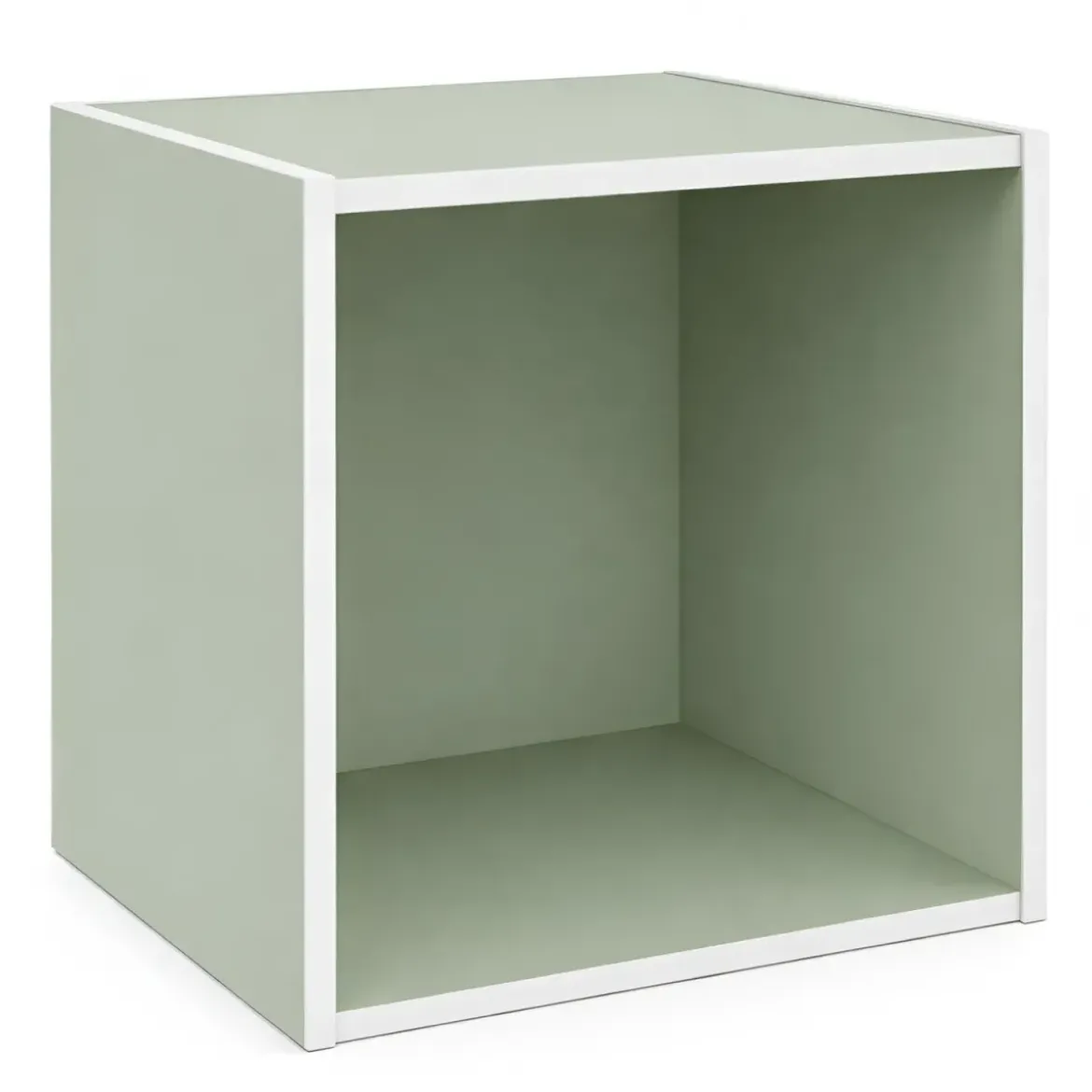 Cubo Contenitore Libreria 35x29x35 cm Legno MDF Verde Modulare