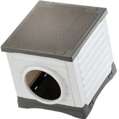 Cuccia per Cani Gatti Conigli 38,5x43x38,5 cm per esterno in resina