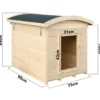 Cuccia per Cani in Legno 17 mm Taglia Media 90x73x85 cm Tetto OSB-3