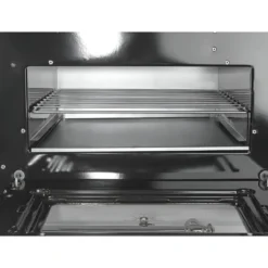 Cucina a Legna Stufa 9 kW in Acciaio Ghisa Nero Ecologica con Forno