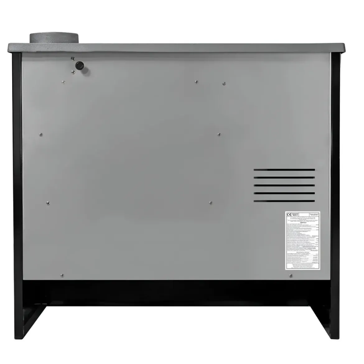 Cucina a Legna Stufa 9 kW in Acciaio Ghisa Nero Ecologica con Forno