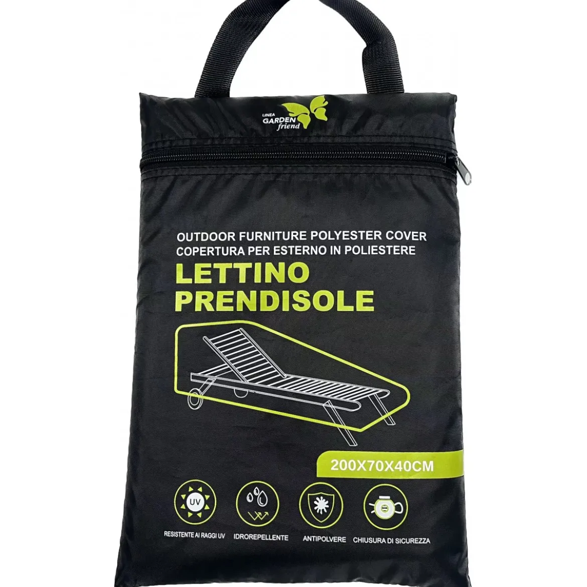 Custodia Protettiva per Lettino Prendisole 200x70x40 cm