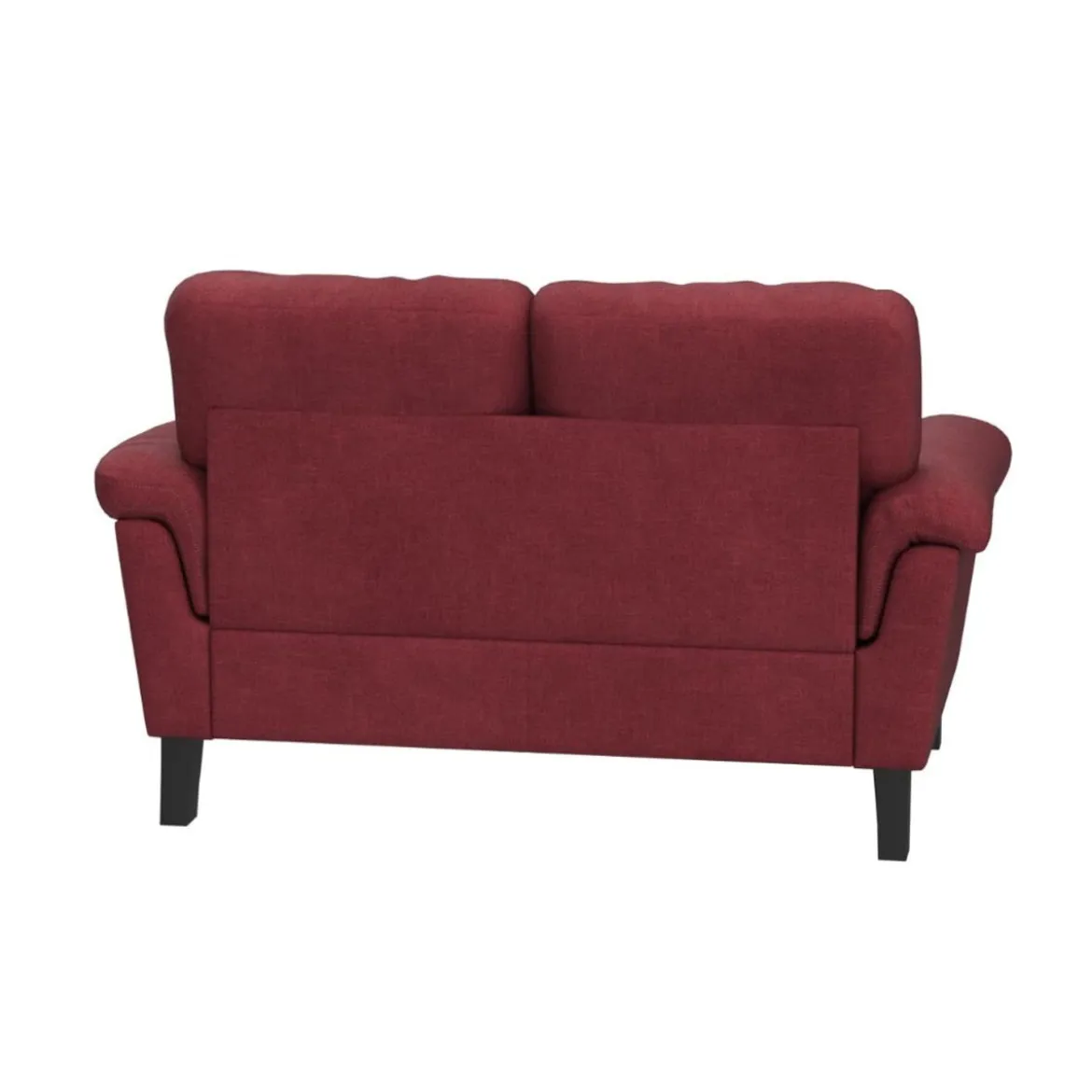 Divanetto 2 Due Posti Divano in Tessuto Rosso da Salotto Sofa 145 cm