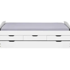 Divano Letto 2 Letti Singoli a Doghe 90x190 con Cassetti Contenitore Estraibile