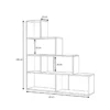 Divisorio Libreria Bianca a Cubi a Scala Scaffale Moderna Mensole Studio Ufficio
