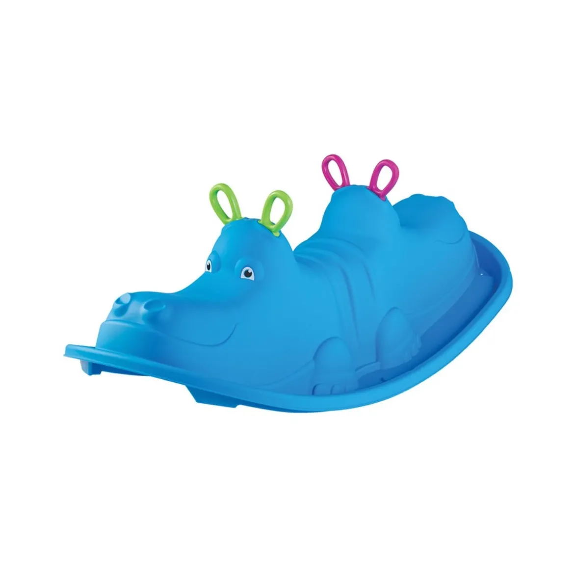 Dondolo per Bambini Colorato in Plastica 2 Posti con Maniglie