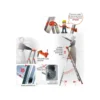 Facal Scala 8 Gradini Alluminio Doppia a Forbice Professionale Scaletta Interno