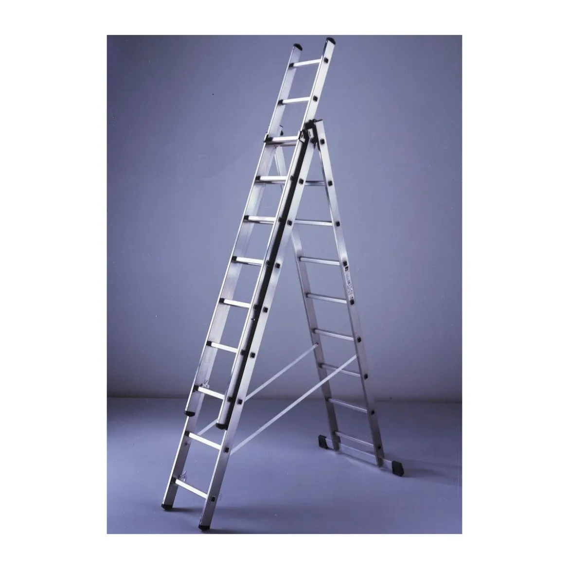 Facal Scala in Alluminio da Appoggio Cavalletto Libretto Multiuso 7 Gradini