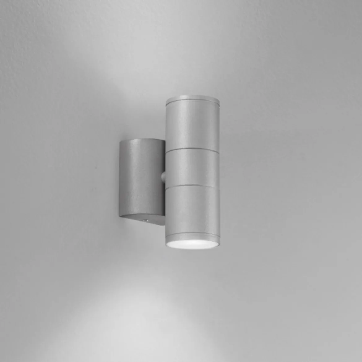 Faretto da Muro per Esterno Applique Grigio a Parete Doppia Emissione