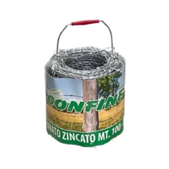 Filo Spinato Acciaio Zincato 200 Metri 2,2 mm per Recinzione Rete
