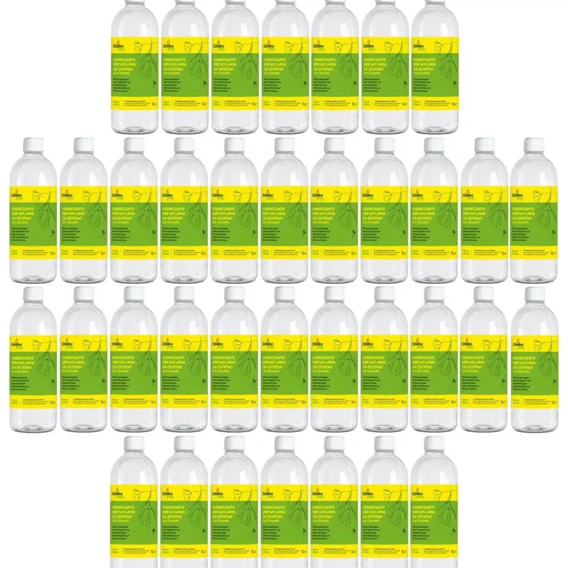 36 Flaconi 1L Bioetanolo con Citronella per Biocamini da Esterno