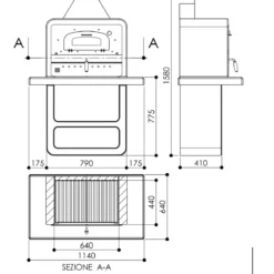 Forno a Carbonella Legna Cucina in Cemento Esterno Componibile Barbecue