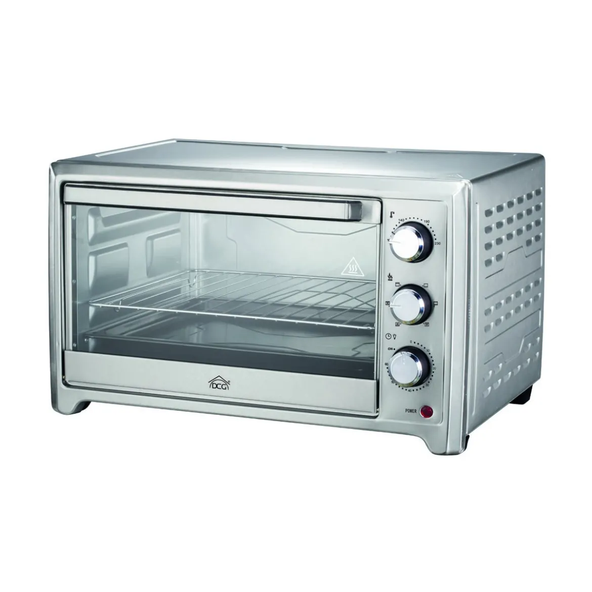 Forno Elettrico Ventilato Acciao Inox 1500W DCG 51x32x36 cm
