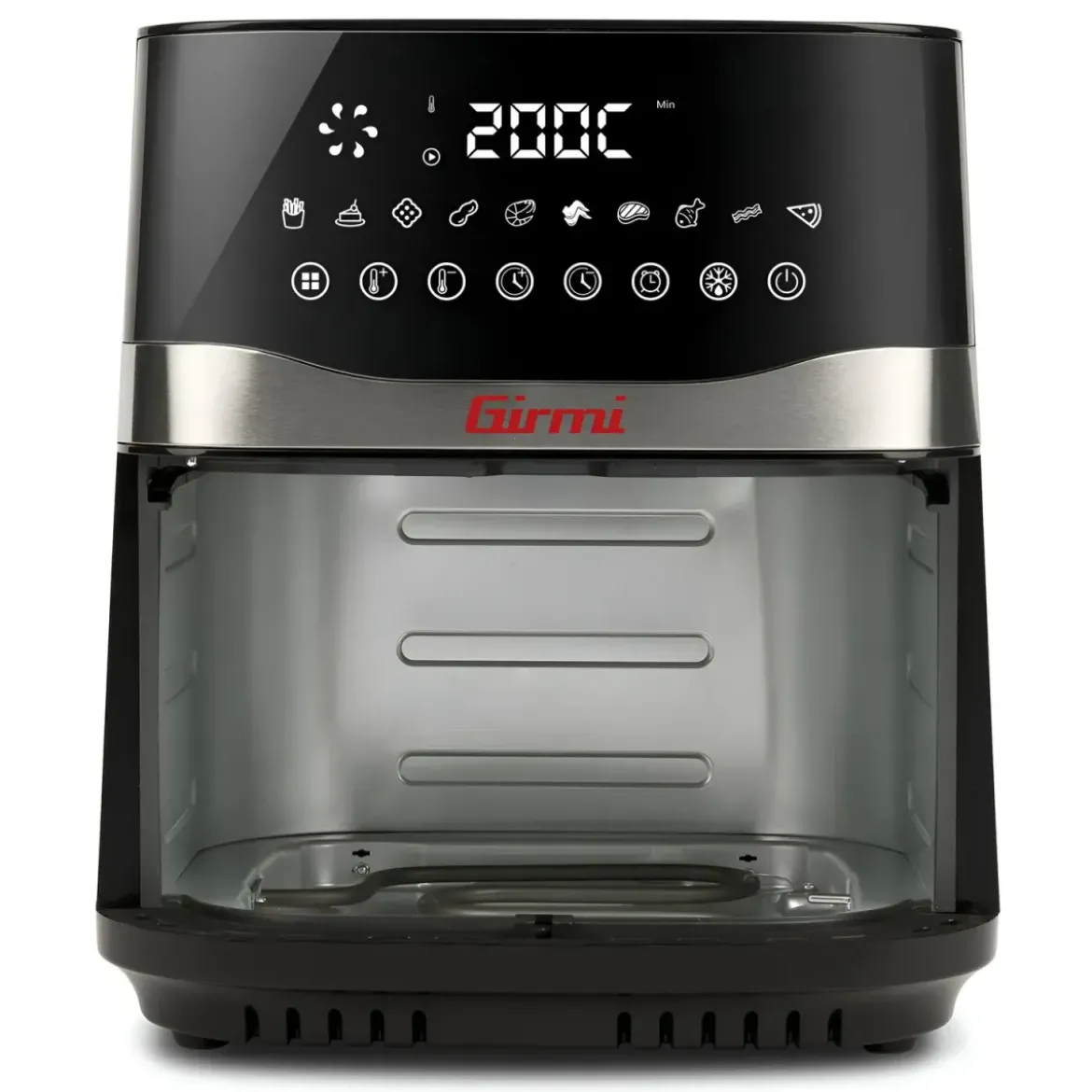 Friggitrice ad Aria Girmi 9L 2200W Digitale 10 Programmi Nero
