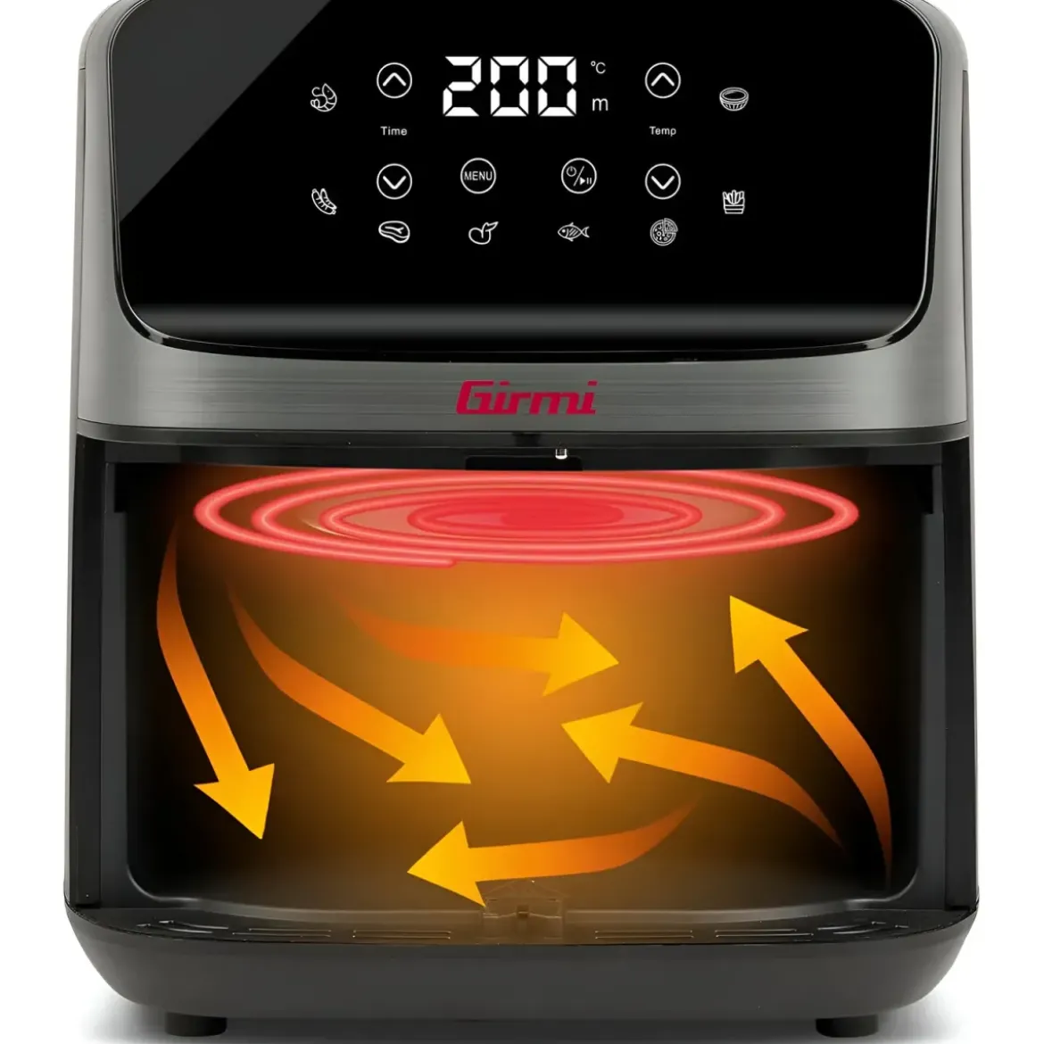 Friggitrice ad Aria Girmi 1500W 4,2L Digitale Timer 60 min Grigio