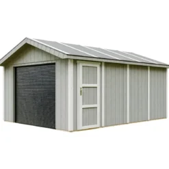 Garage in Legno 354x486 cm Box Auto Moto 17 m2 Grigio a Pannelli