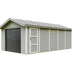 Garage in Legno 3x6 Grigio Box Auto Attrezzi Esterno 21 m2 a Pannelli