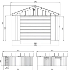 Garage in Legno 3x6 Miele Box Auto Attrezzi Esterno 21 m2 a Pannelli
