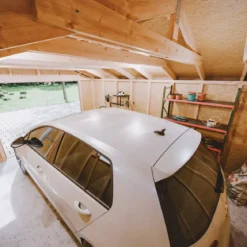 Garage in Legno 3x6 Rosso Box Auto Attrezzi Esterno 21 m2 a Pannelli