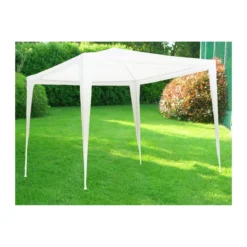 Gazebo Bianco Smontabile 3x4 Acciaio Duraturo Copertura Ombra Fiere Giardino
