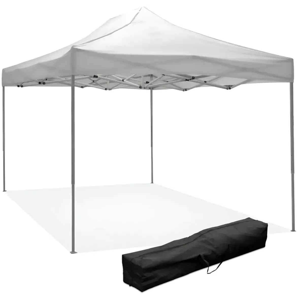 Gazebo da Giardino 3x4,5 a Fisarmonica Impermeabile Bianco con Sacca