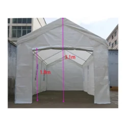 Gazebo in Acciaio 3x6 Esterno Sagre Eventi Bianco Stand Fiere Capannone Tendone
