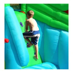 Giochi Gonfiabile Acquatico Bambini Coccodrillo Scivolo Canestro Spruzzi Acqua
