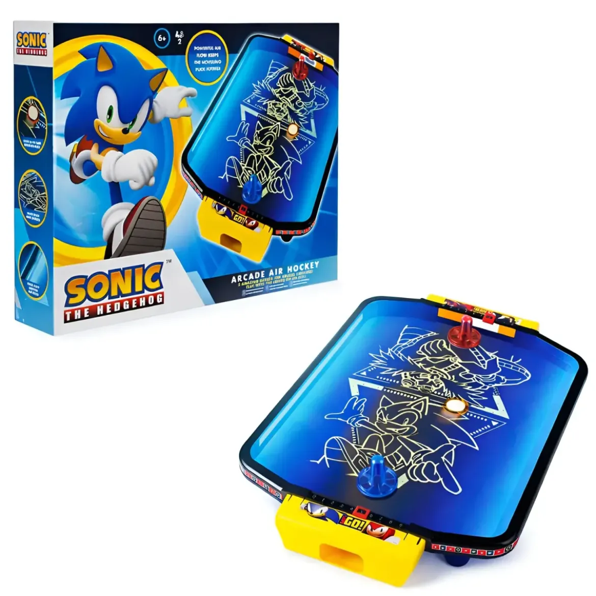 Gioco Air Hockey Arcade da Tavolo per Bambini Sonic Elettronico LED