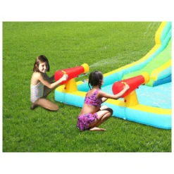 Gioco Castello Gonfiabile Acquatico per Bambini Con Blaster