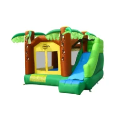 Gioco Castello Gonfiabile Giungla per Bambini Con Parete Arrampicata