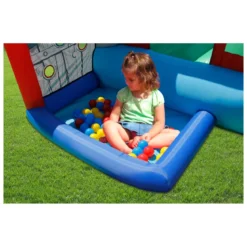 Gioco Castello Gonfiabile per Bambini Con Scivolo e Palline