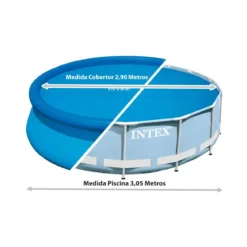 Intex Copri Piscina Telo Termico 488 cm Rotonda Copertura Autoportante Frame