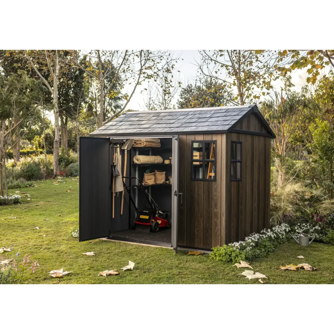Keter Apex Casetta da Giardino in Resina Effetto Legno 287x230x246 cm