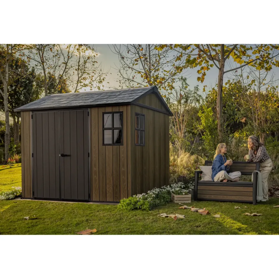 Keter Apex Casetta da Giardino in Resina Effetto Legno 287x230x246 cm