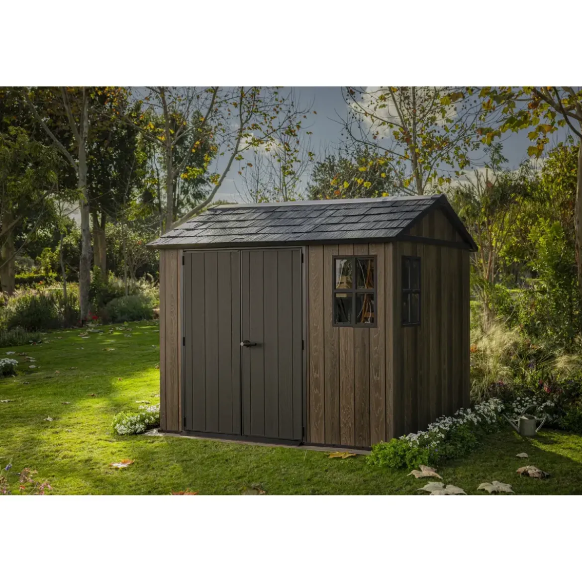 Keter Apex Casetta da Giardino in Resina Effetto Legno 287x230x246 cm