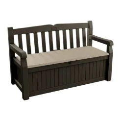 Keter Baule Effetto Legno Cassapanca Portagiochi Contenitore Coperchio Balcone