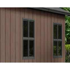 Keter Newton Plus Casetta da Giardino 230x350 PVC Effetto Legno 2 Ante