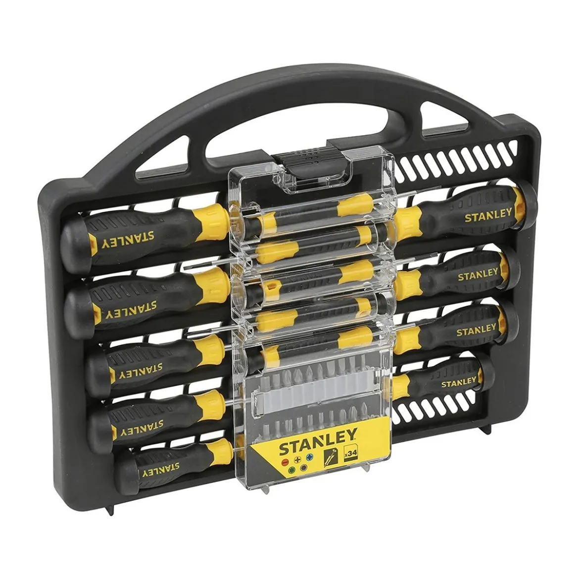 Kit Giraviti Stanley a Lama Piatta Torx a Croce Piccolo con Inserti Cacciaviti