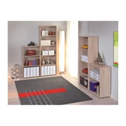 Kit Libreria in Legno 60 Rovere Moderna Alta 180 Stretta Scaffali Parete Salotto