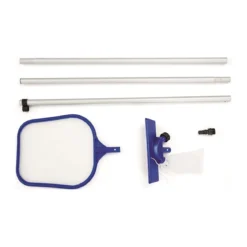 Kit Pulizia Piscina Fuori Terra Fondo Spazzola Aspirante Skimmer Retino Acqua