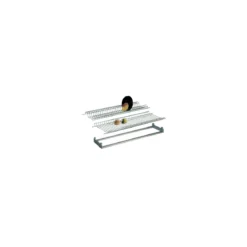 Kit scolapiatti cromato per cucina Telaio regolabile lunghezza 86 cm