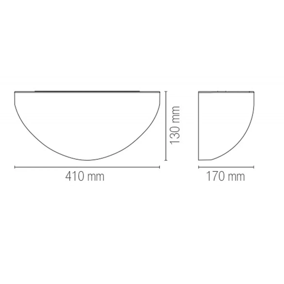 Lampada a Muro Intec Applique Verniciabile in Gesso Bianco Luce da Parete