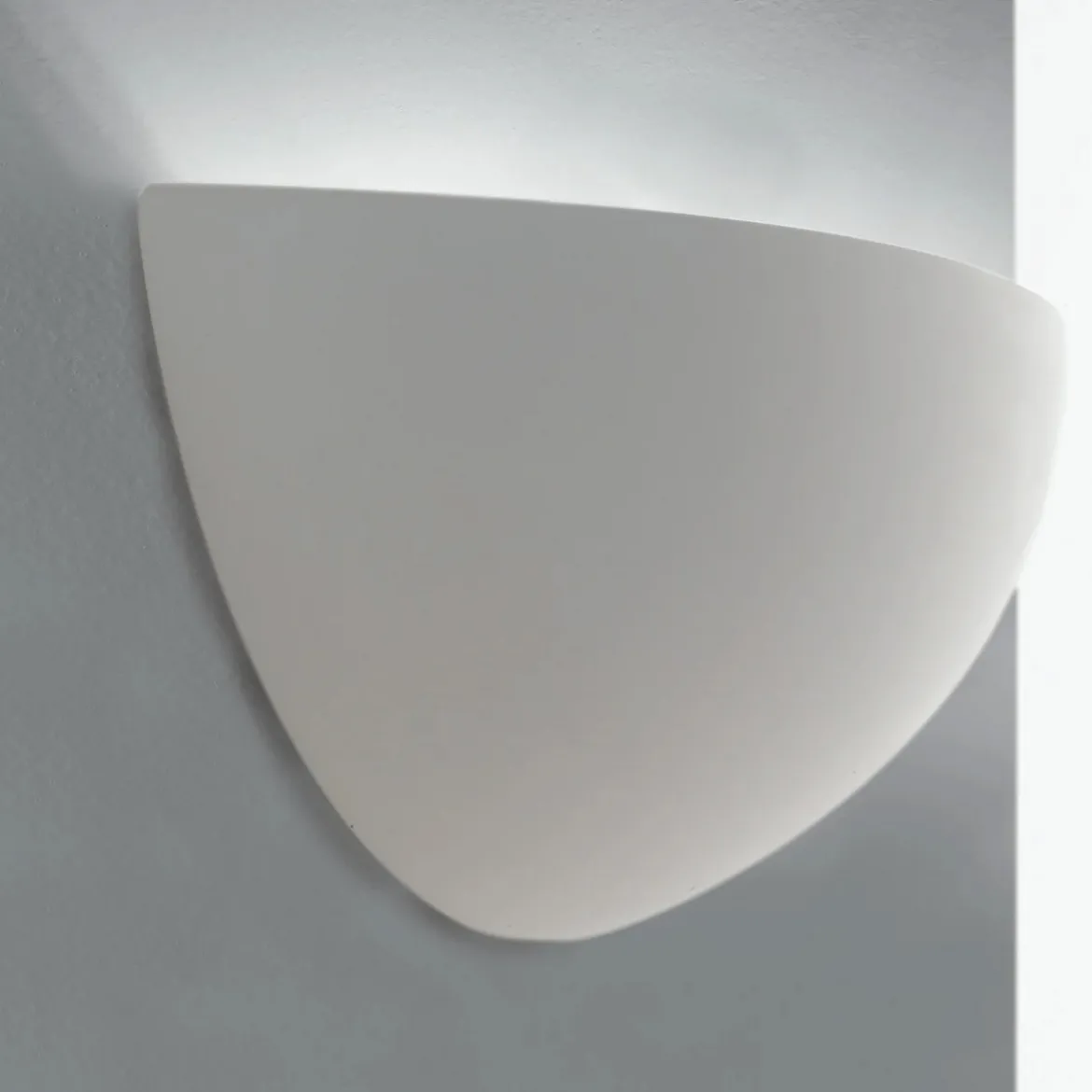 Lampada a Muro Intec Applique Verniciabile in Gesso Bianco Luce da Parete