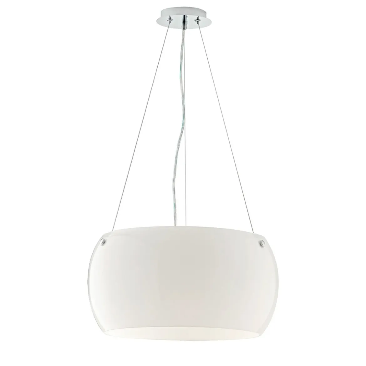 Lampada a Sospensione in Vetro Lampadario con Diffusore Bianco Moderno