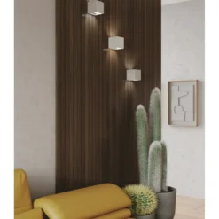 Lampada da Parete Applique Punto Luce Quadrato Bianco Verniciabile