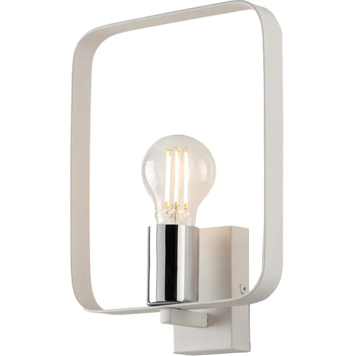 Lampada da Parete Intec Luce per Interno Applique Bianca Lampadina E27