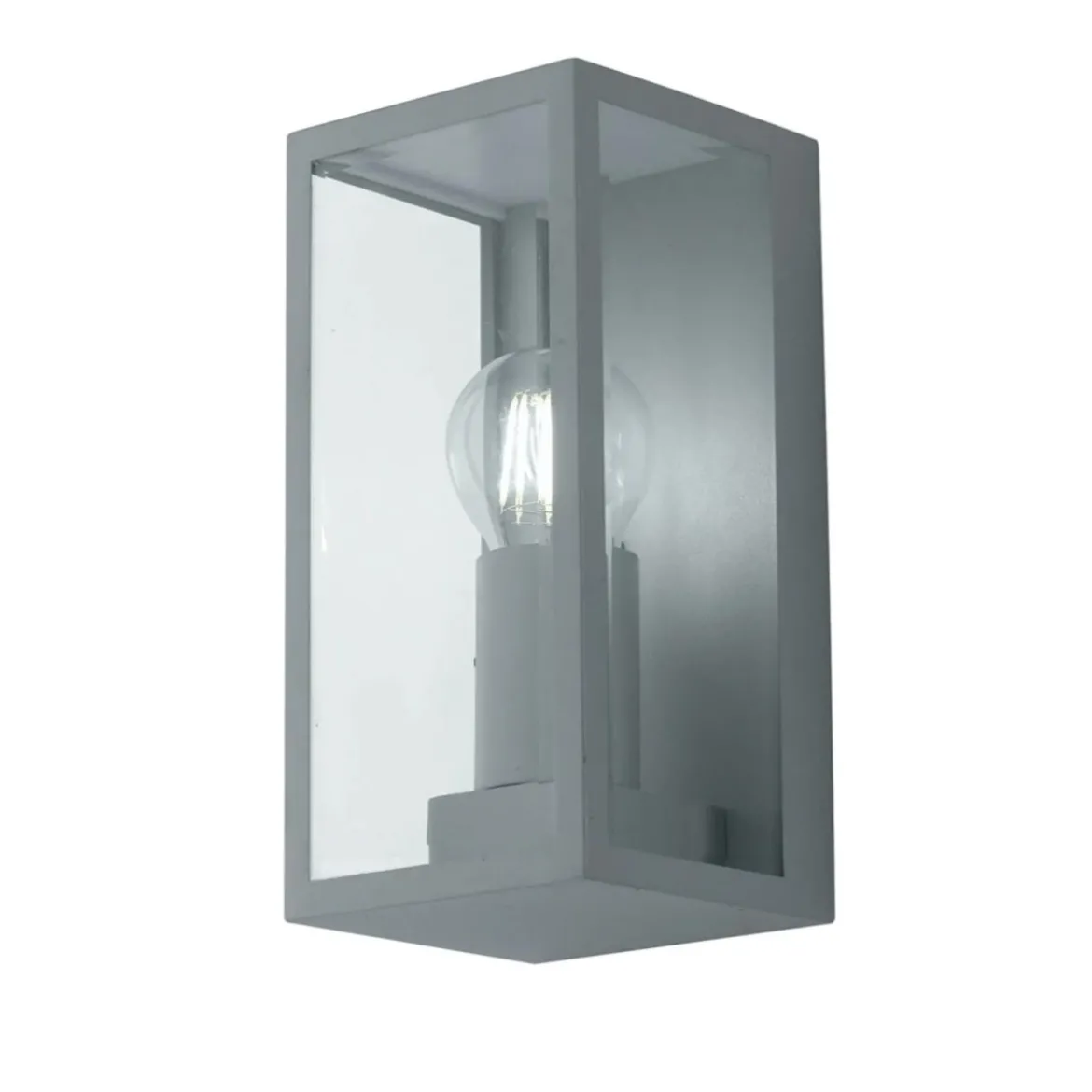Lampada da Parete per Esterno Applique Intec a Muro in Metallo Argento