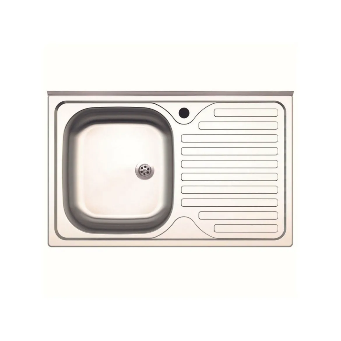 Lavandino Lavello da Cucina 80x50 cm 1 vasca con Gocciolatoio Destro